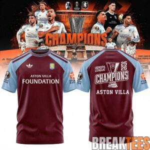 Aston Villa UEFA Europa League Champions 2025-2026 Shirt - Claret Glory in Istanbul 8