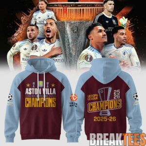 Aston Villa UEFA Europa League Champions 25-26 Hoodie - Claret Glory in Istanbul 1