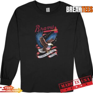 Atlanta Braves MLB celebrating 250 years freedom independence day bald eagles Shirt 2