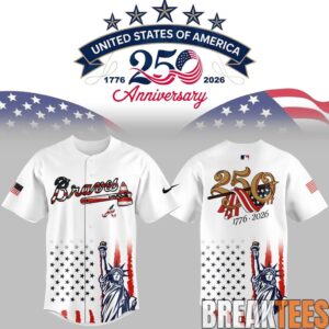 Atlanta Braves USA 250 Anniversary Special Baseball Jersey