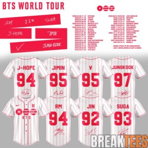 BTS ARIRANG World Tour 2026 Baseball Jersey