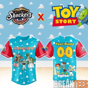 Biloxi Shuckers x Toy Story Night Custom Baseball Jersey