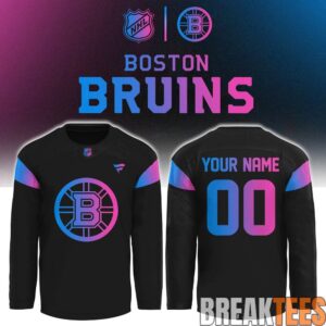 Boston Bruins Cyberpunk Warm Up 2026 Hockey Jersey
