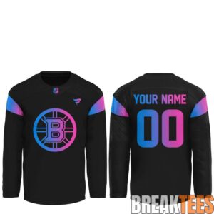 Boston Bruins Cyberpunk Warm Up 2026 Hockey Jersey 1