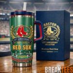 Boston Red Sox 125th Anniversary Pinnacle The Fenway Green Relief YETI Tumbler 1