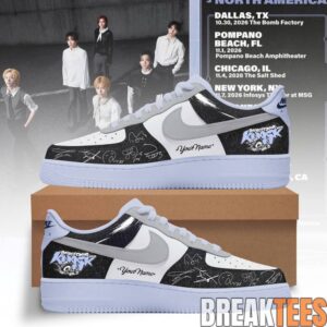BoyNextDoor KNOCK ON Tour 2026 Custom Air Force 1 Shoes  Black Haze
