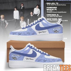 BoyNextDoor KNOCK ON Tour 2026 Custom Air Force 1 Shoes  Blue Haze