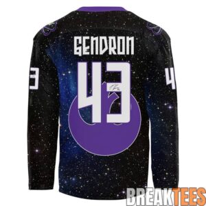 Captain Miles Gendrons GameWorn Star Wars Hockey Jersey 2