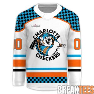 Charlotte Checkers Throwback 90s Hockey Jersey 1