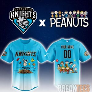 Charlotte Knights Peanuts Night MiLB 2026 Personalized Baseball Jersey