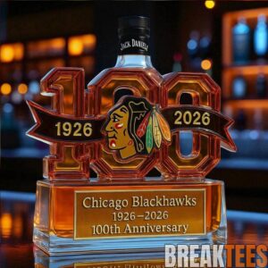 Chicago Blackhawks 100th Anniversary Whiskey Bottle 3