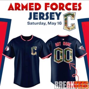 Cleveland Guardians Armed Forces 2026 Custom Jersey