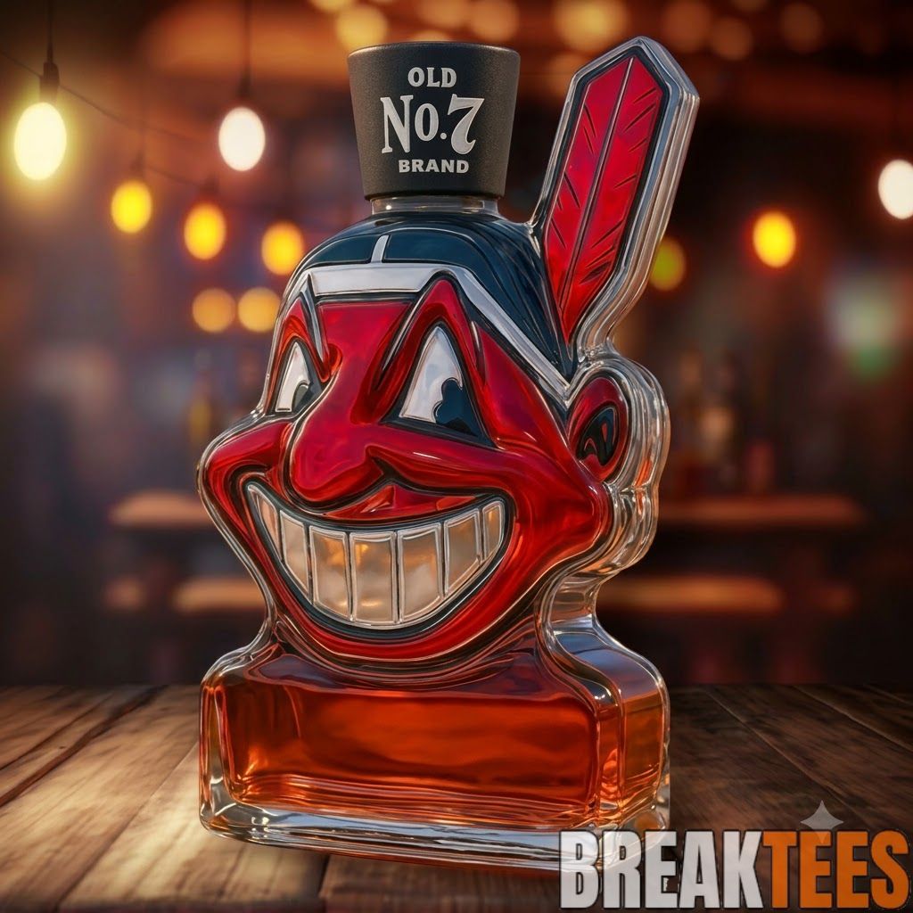Cleveland Indians Chief Wahoo ‘2 Time World Series Champions’ Whiskey Bottle Cleveland Indians Chief Wahoo ‘2 Time World Series Champions’ Whiskey Bottle