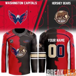 Cleveland Monsters x Columbus Blue Jackets Mashup Logo Custom Hockey Jersey