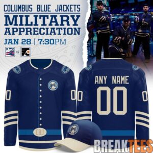 Columbus Blue Jackets 2026 Military Appreciation Night Custom Hockey Jersey
