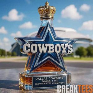 Dallas Cowboys 5x Super Bowl Champions Whiskey Bottle 1