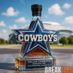 Dallas Cowboys 5x Super Bowl Champions Whiskey Bottle 2