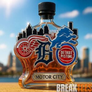 Detroit Sport Teams 'Motor City' Limited Edition Whiskey Bottle 1