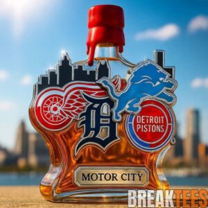 Detroit Sport Teams 'Motor City' Limited Edition Whiskey Bottle 2
