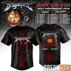 DragonForce Inhuman Rampage 20th Anniversary Baseball Jersey