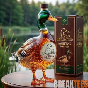 Ducks Unlimited Mallard-shaped Bourbon Bottle