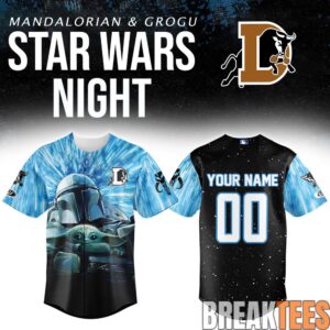 Durham Bulls x Star Wars Mandalorian & Grogu Custom Baseball Jersey