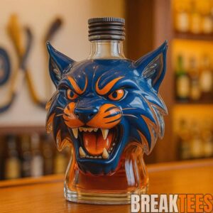 Edmonton Oilers Hunter the Lynx Whiskey Bottle 1