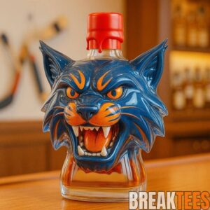 Edmonton Oilers Hunter the Lynx Whiskey Bottle 3