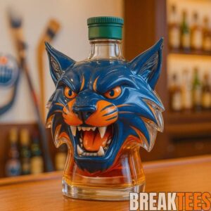 Edmonton Oilers Hunter the Lynx Whiskey Bottle 4