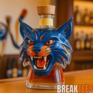 Edmonton Oilers Hunter the Lynx Whiskey Bottle 5