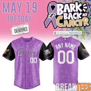 El Paso Chihuahuas 2026 Bark Back at Cancer Jersey