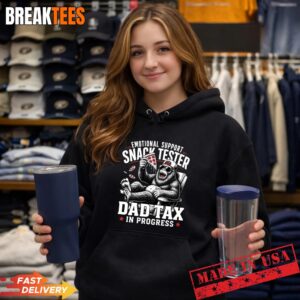 Emotional Support Snack Tester Dad Tax Gorilla Pizza T-Shirt 1