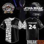 BreakTees 18 Erie SeaWolves Star Wars Night at UPMC Park Custom Baseball Jersey 1
