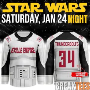 Evansville Thunderbolts 2026 Star Wars Night Custom Hockey Jersey