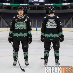 Everett Silvertips Western Hockey League Champions 2026 Hockey Jersey - Black 1