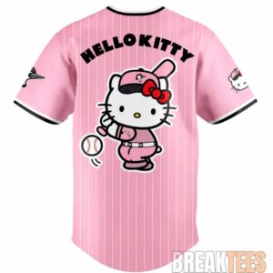Fayetteville Woodpeckers x Hello Kitty Night Pink 2026 Baseball Jersey 1