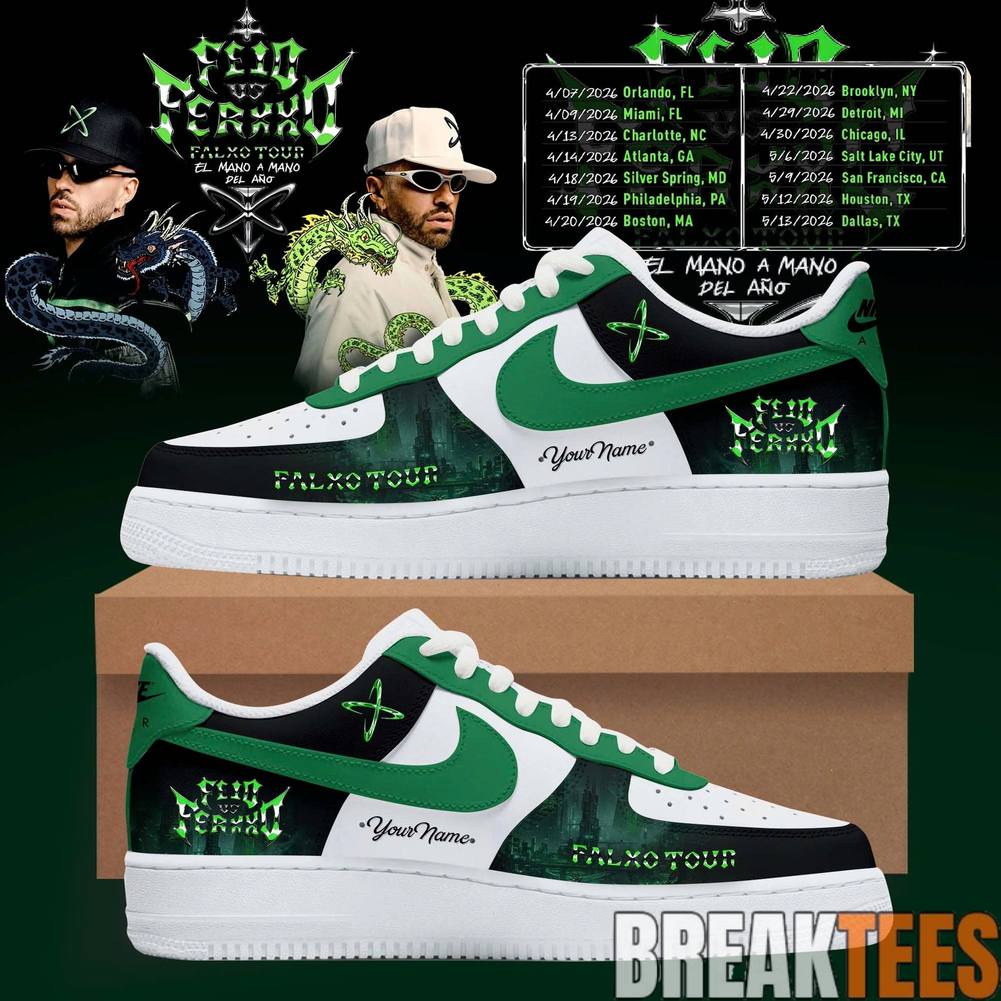 Feid vs Ferxxo Falxo Tour 2026 Custom Air Force 1 Shoes Feid vs Ferxxo Falxo Tour 2026 Custom Air Force 1 Shoes