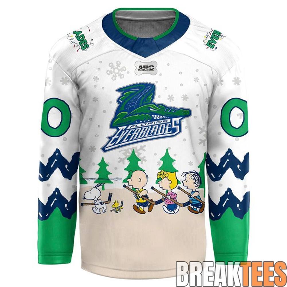 Florida Everblades Peanuts Night Hockey Jersey Florida Everblades Peanuts Night Hockey Jersey