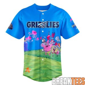 Fresno Grizzlies x SpongeBob Squarepants Night Custom Baseball Jersey 1