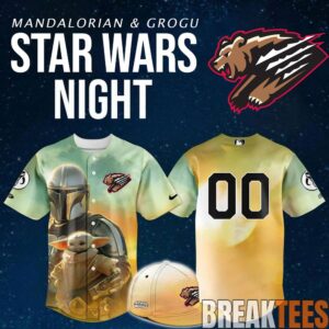 Fresno Grizzlies x Star Wars Night Baby Yoda Custom Baseball Jersey