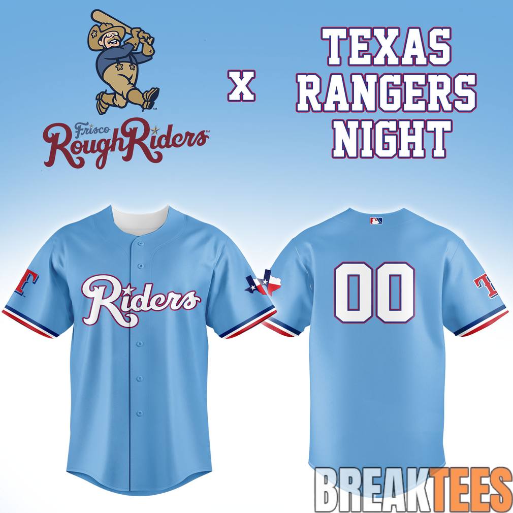 Frisco RoughRiders x Texas Rangers Night Custom Baseball Jersey Frisco RoughRiders x Texas Rangers Night Custom Baseball Jersey