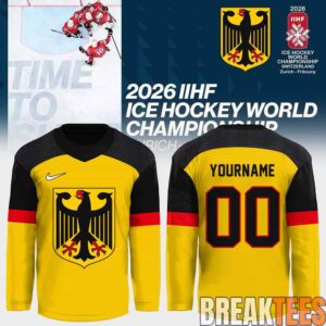 Germany 2026 IIHF Ice Hockey Championship Custom Hockey Jersey