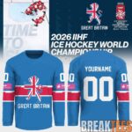 Great Britain 2026 IIHF Ice Hockey Championship Custom Hockey Jersey 1