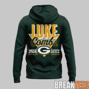 Green Bay Packers x Luke Combs My Kinda Saturday Night Tour 2026 Hoodie 2
