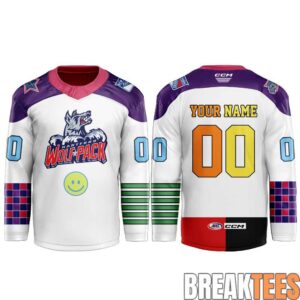 Hartford Wolf Pack Specialty Warmup Custom Hockey Jersey 1