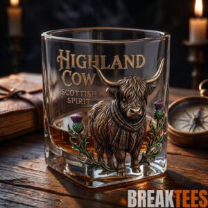 Highland Cow Whiskey Glass 1