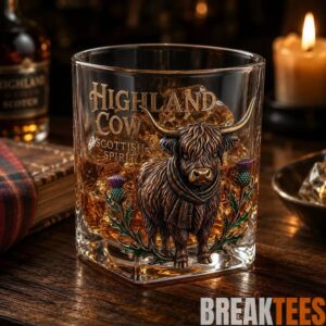 Highland Cow Whiskey Glass 2