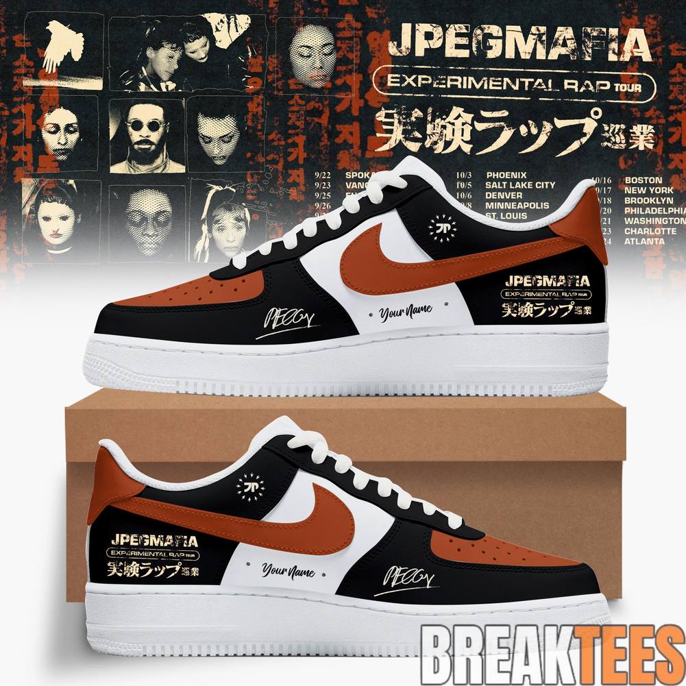 JPEGMAFIA Experimental Rap Tour 2026 Custom Air Force 1 Shoes JPEGMAFIA Experimental Rap Tour 2026 Custom Air Force 1 Shoes