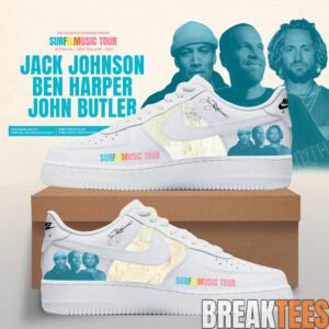 Jack Johnson SURFILMUSIC Tour 2026 Custom Air Force 1 Shoes