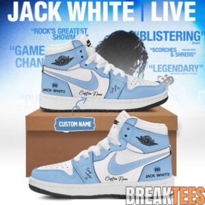 Jack White Live No Name Tour 2026 Custom Air Jordan 1 Shoes